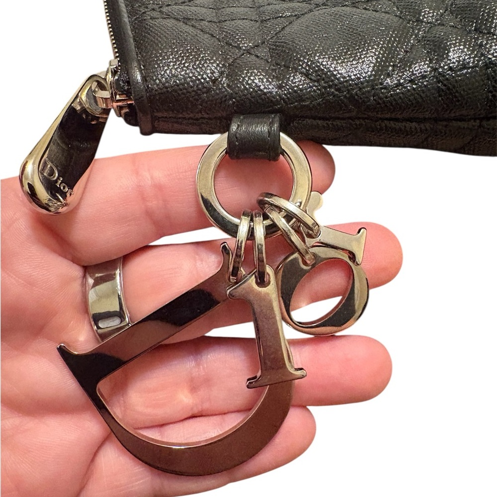 Dior Panarea Cannage Pouch with Charms EUC - Picture 4 of 9